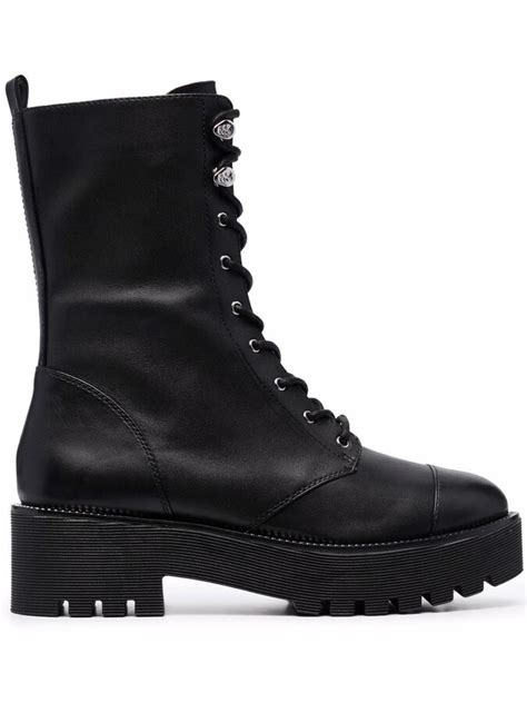 michael michael kors bryce|Bryce Leather Platform Combat Boot .